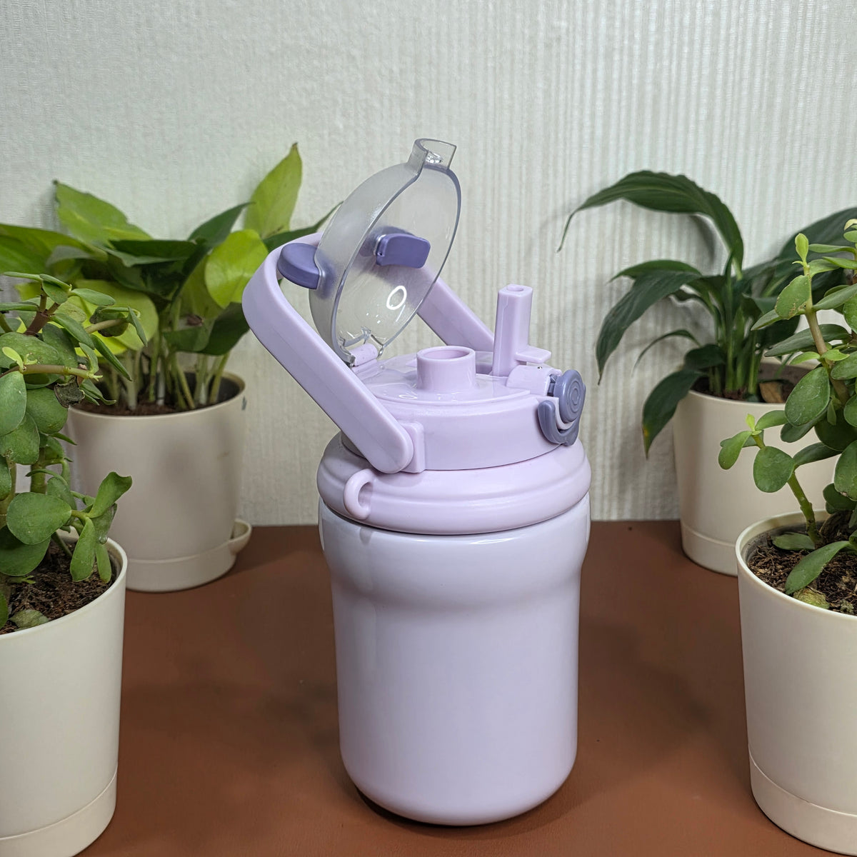 850ml Cute Bear Ear Kids Insulated Bottle with Handle