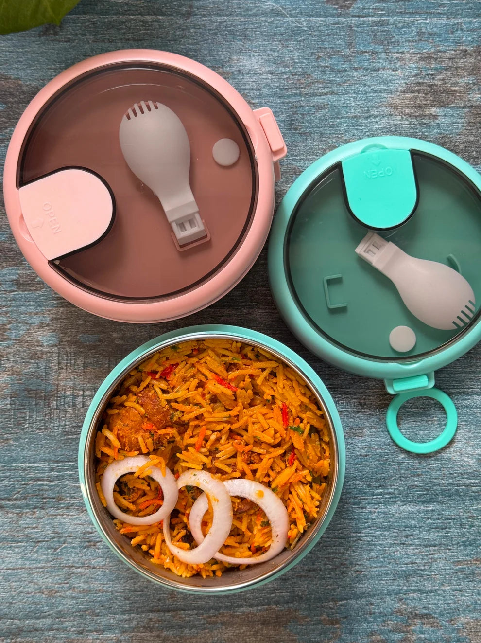 900ml Round Insulated Food Container with Viewing Window