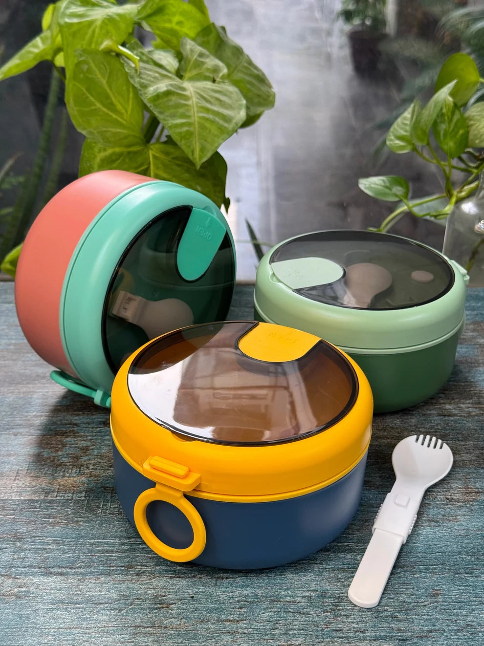 900ml Round Insulated Food Container with Viewing Window