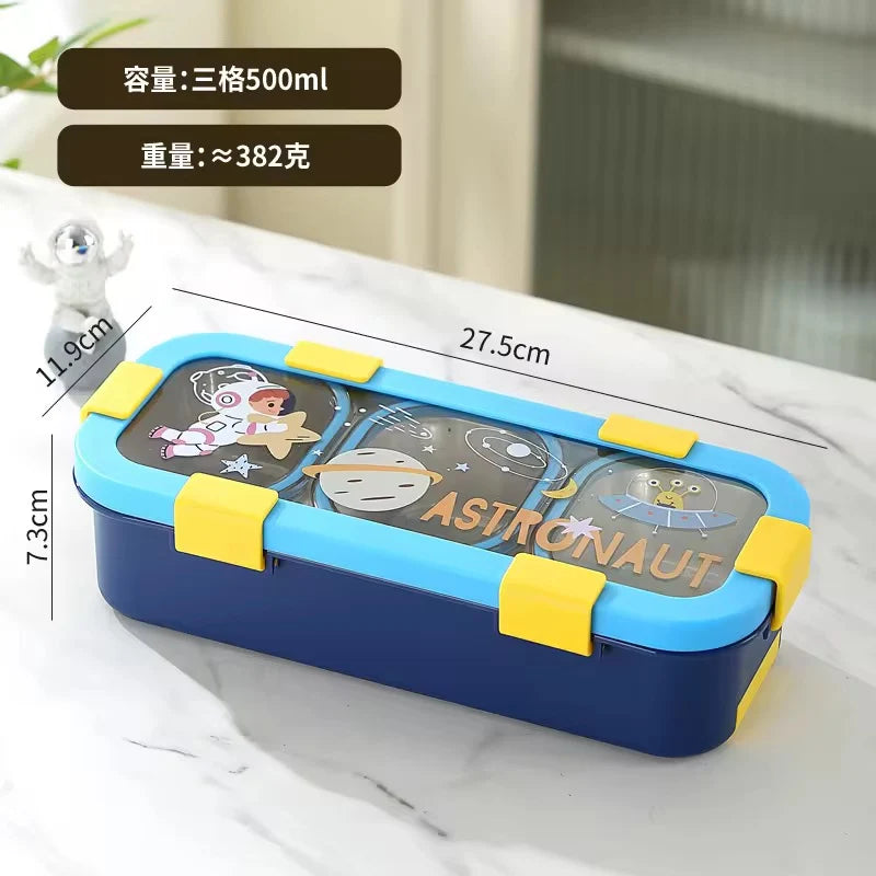 600ml/500ml Rectangular Stainless Steel Lunch Box with Silicone Clips