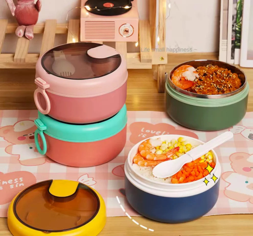 900ml Round Insulated Food Container with Viewing Window