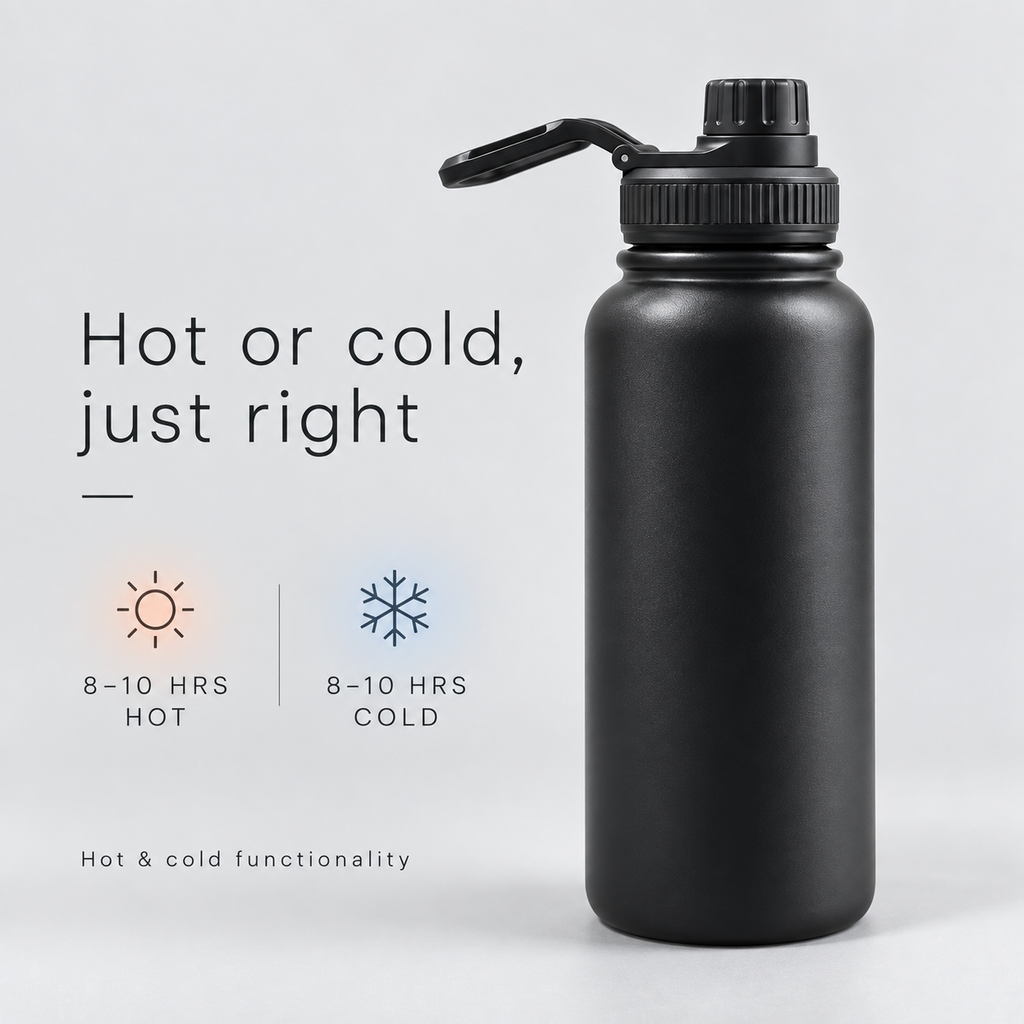 1000ml insulated bottle, hot or cold