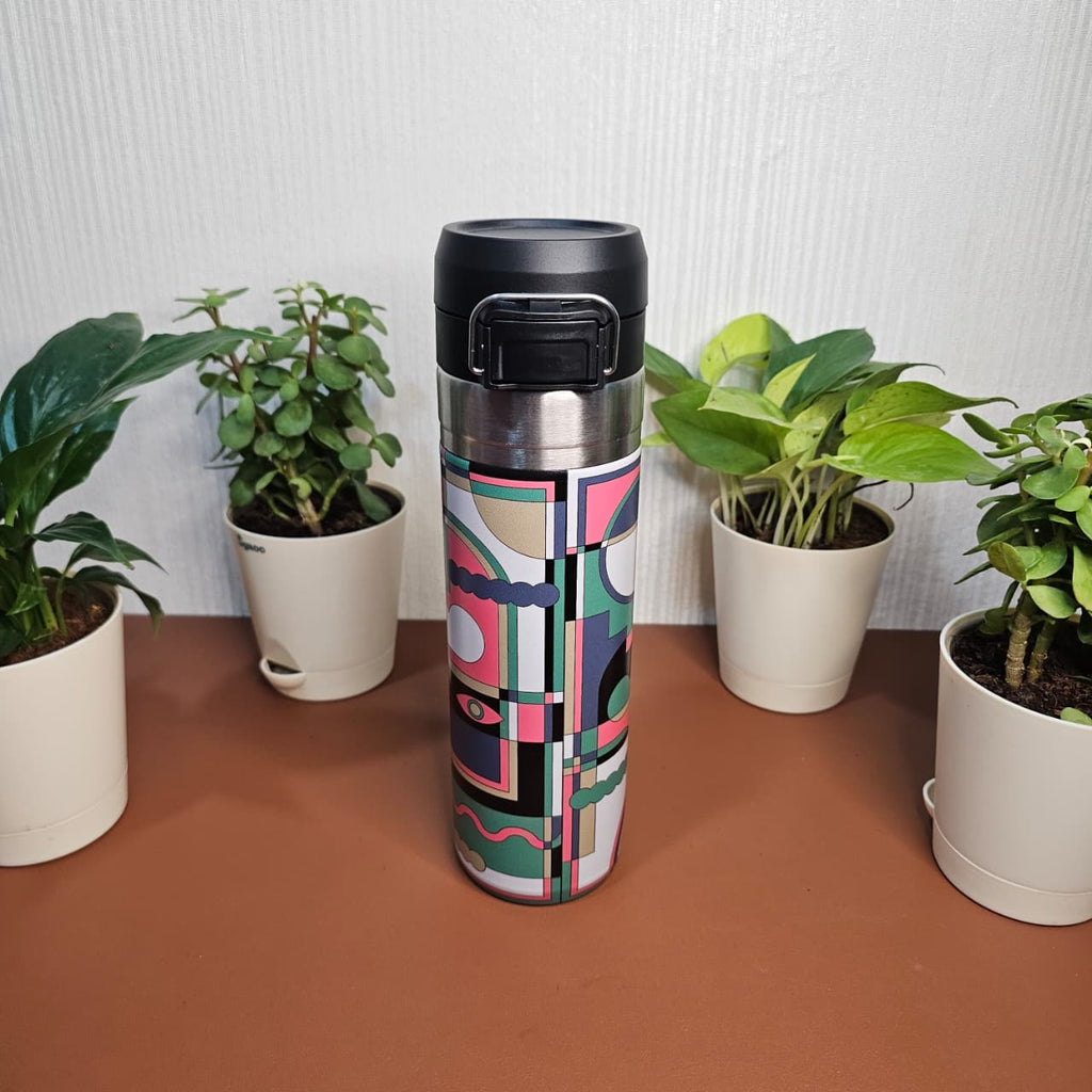 800ml printed stainless steel vacuum flask