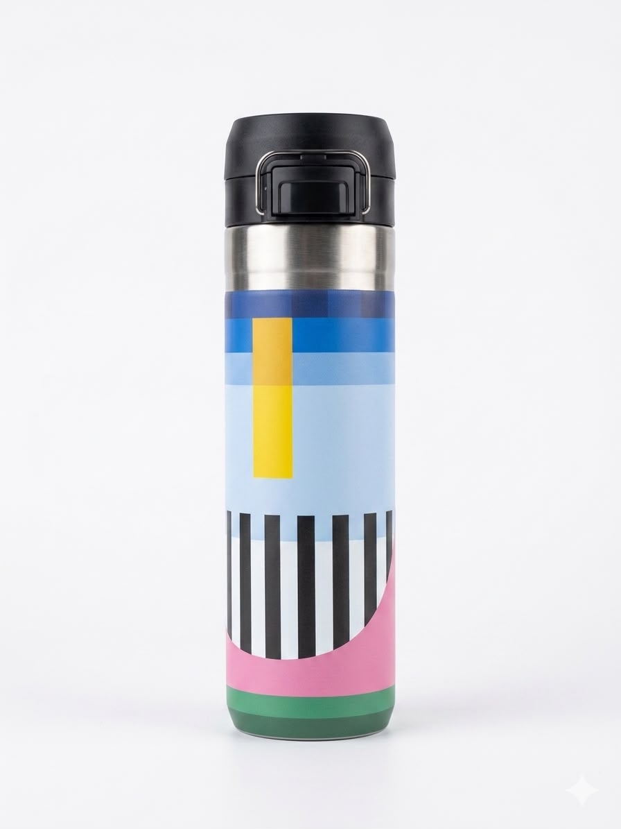 800ml printed stainless steel vacuum flask