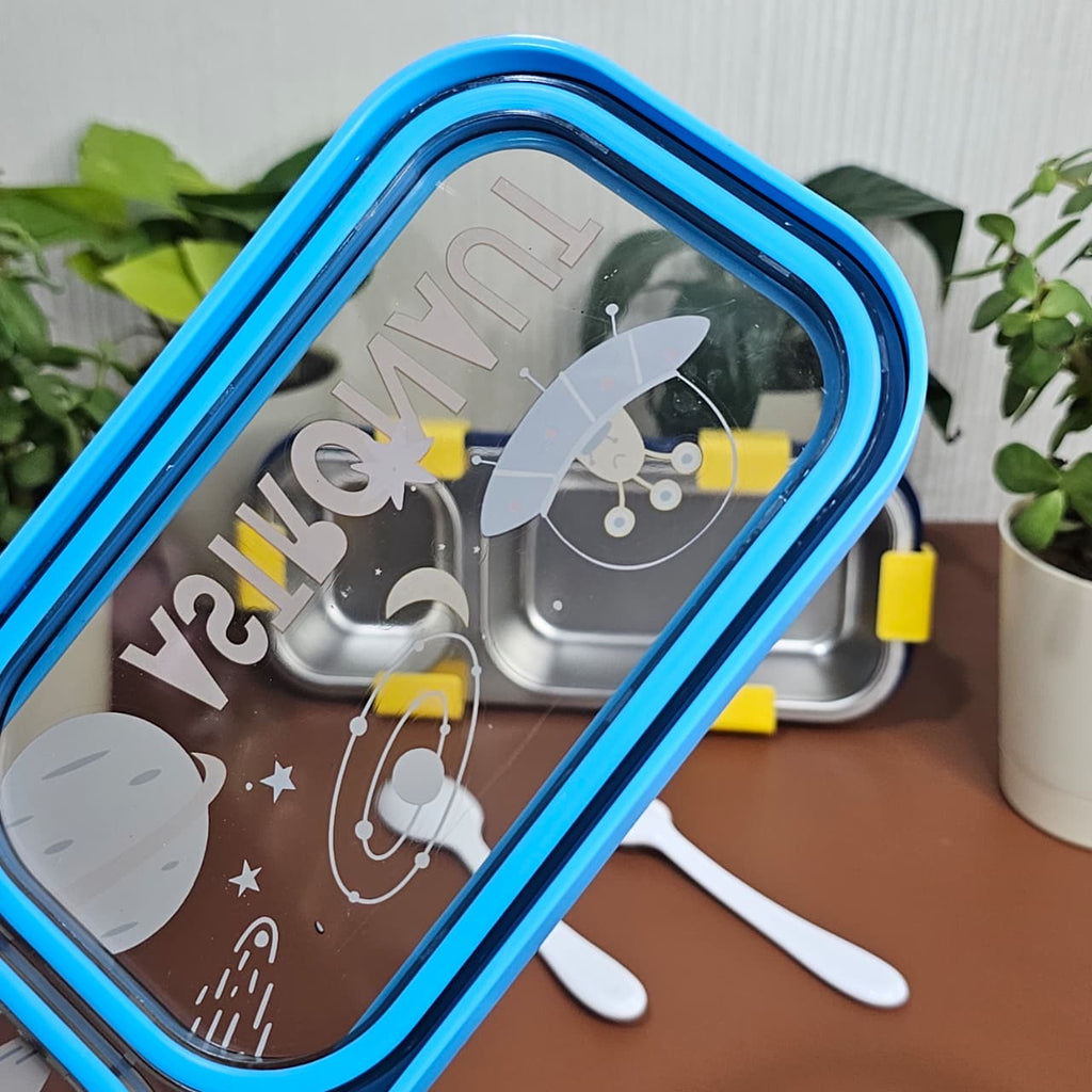 Rectangular stainless steel lunch box