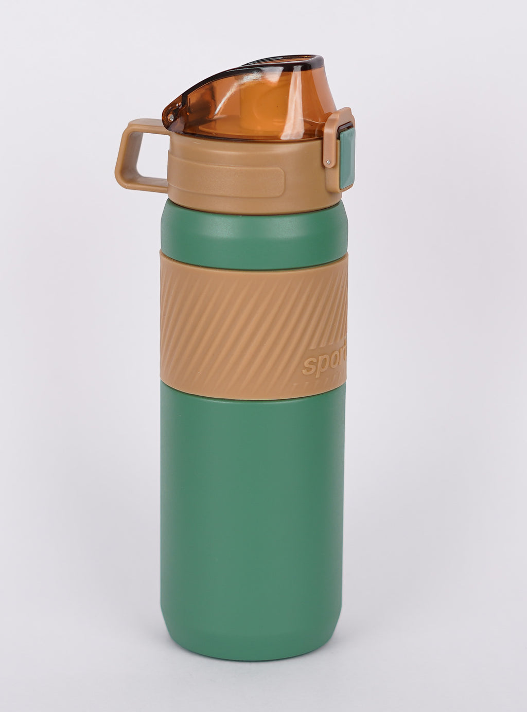 550ml sports insulated bottle with straw and silicone sleeve
