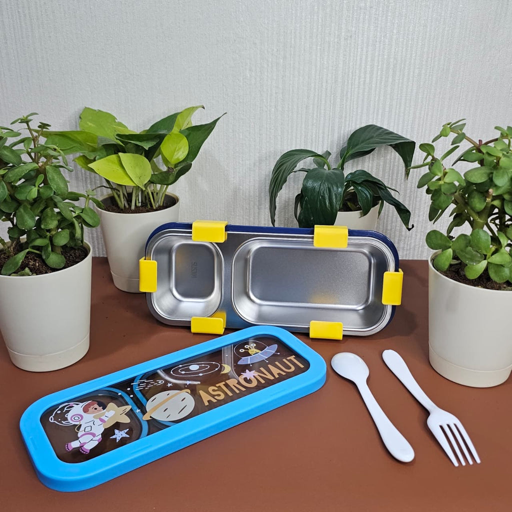 Rectangular stainless steel lunch box