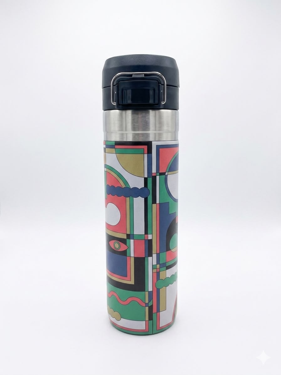 800ml printed stainless steel vacuum flask