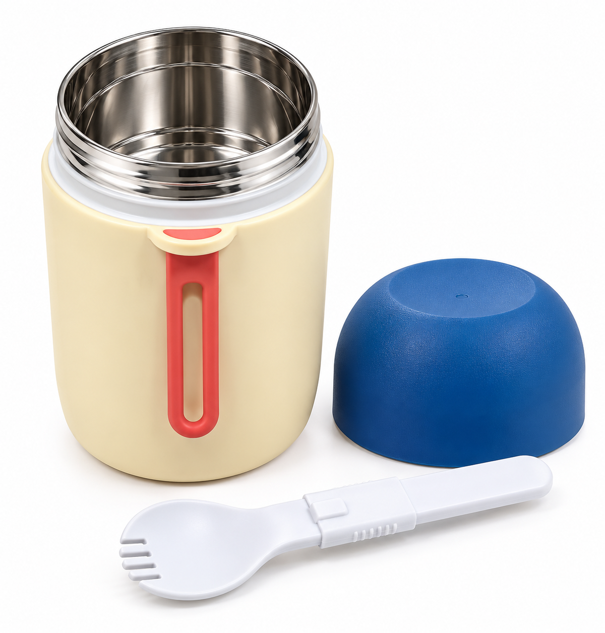 Food container set with spork