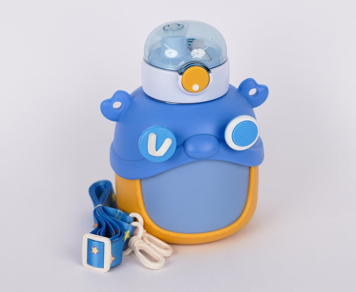600ml kids 3D cartoon insulated bottle with strap