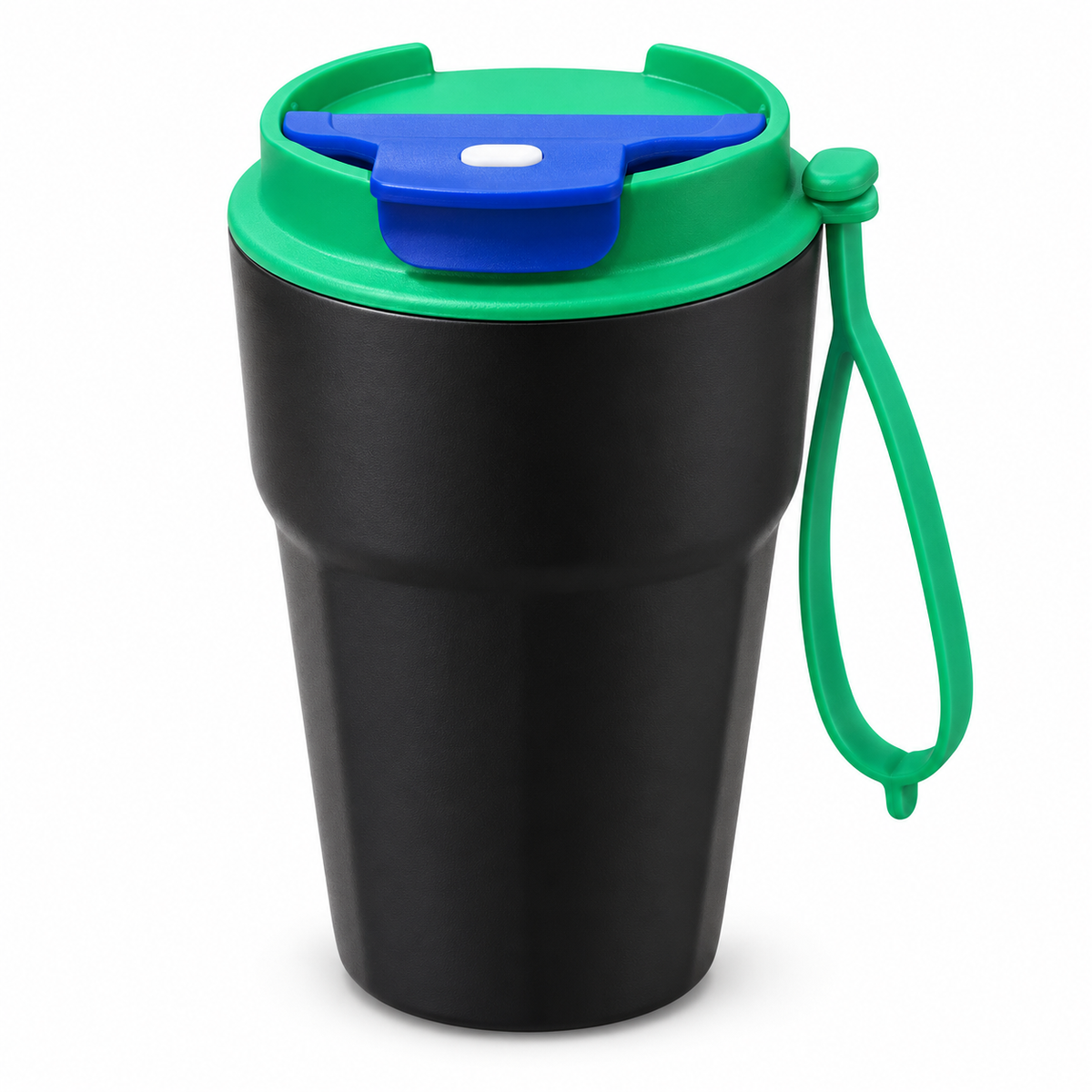 Black 500ml insulated coffee mug