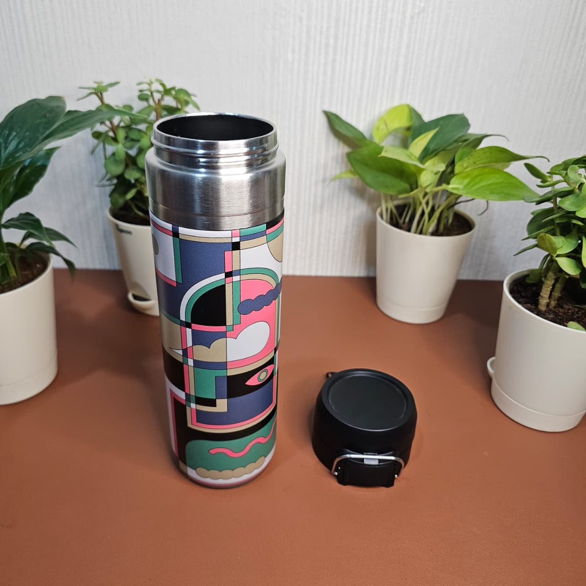 800ml printed stainless steel vacuum flask