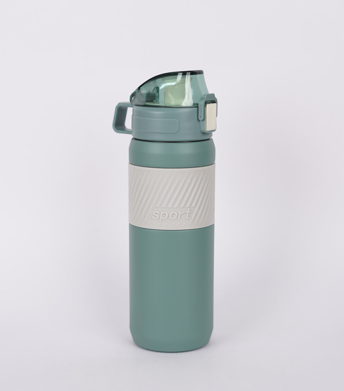 550ml sports insulated bottle with straw and silicone sleeve