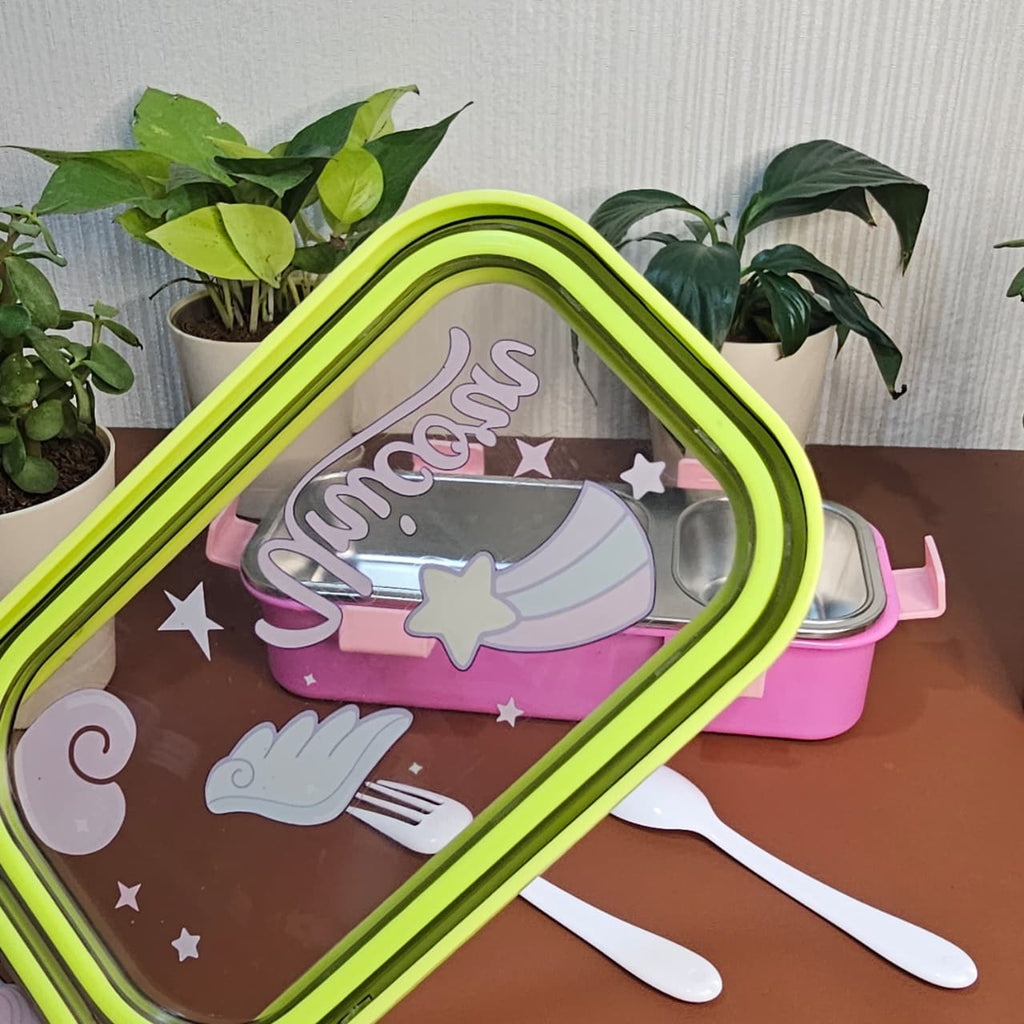 Rectangular stainless steel lunch box