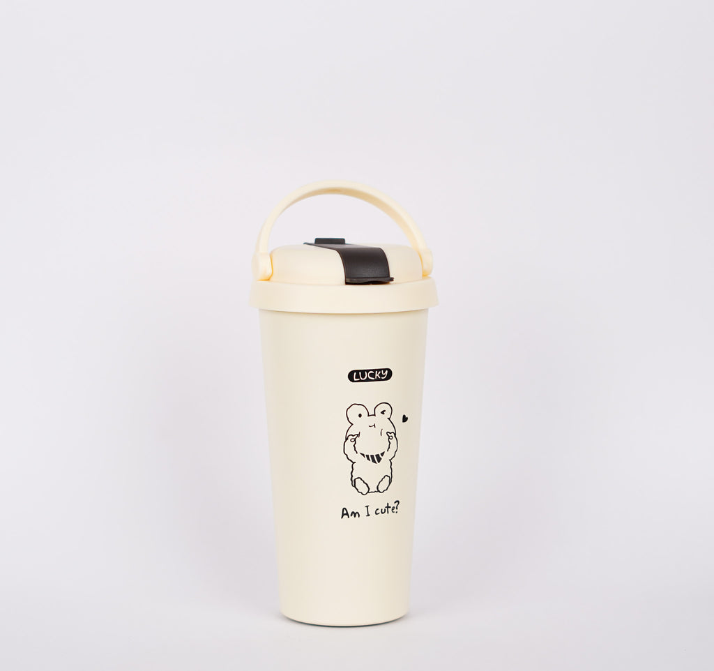 500ml insulated coffee tumbler with carry handle